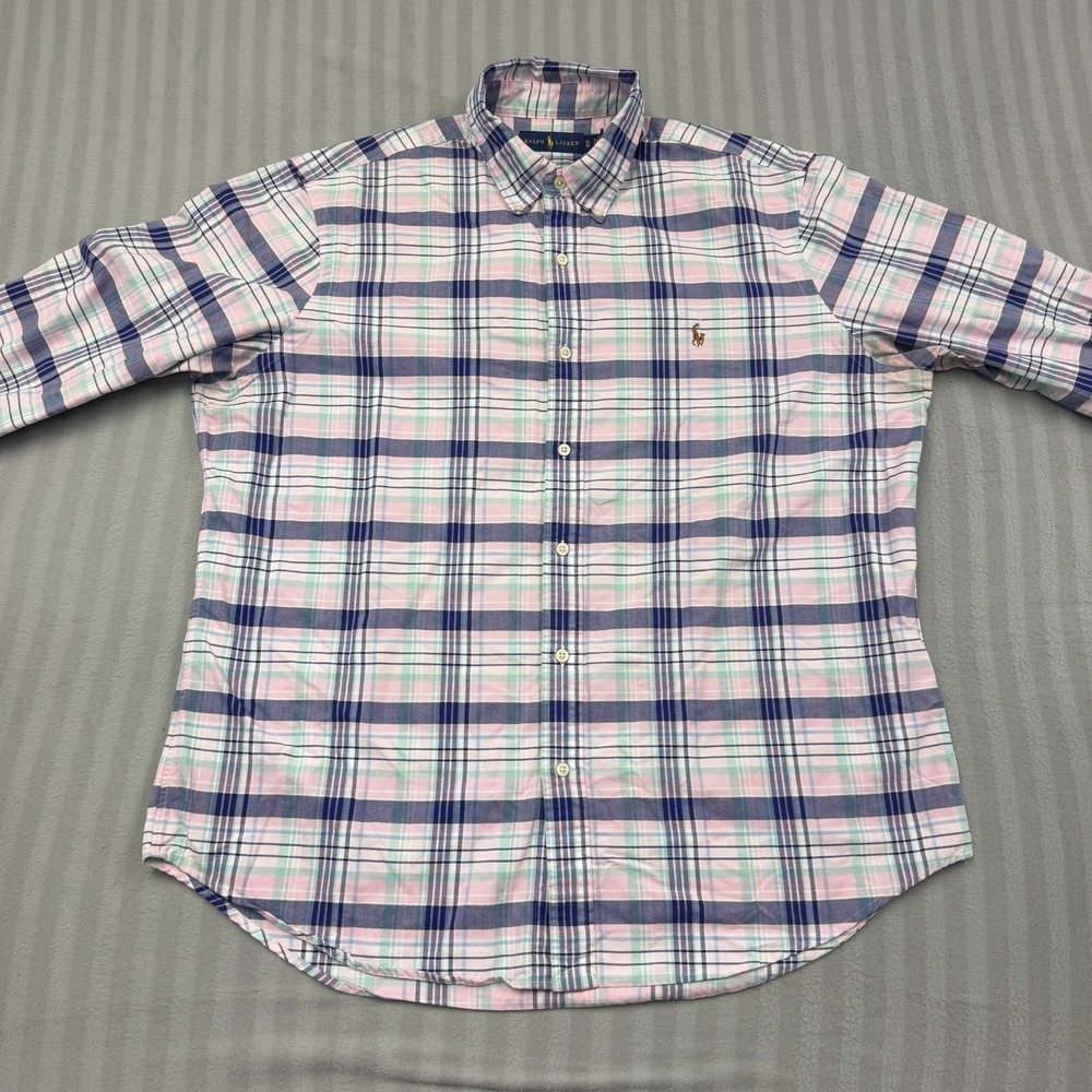 Ralph Lauren Men's XL Shirt Multicolored Plaid Cotton Button Down